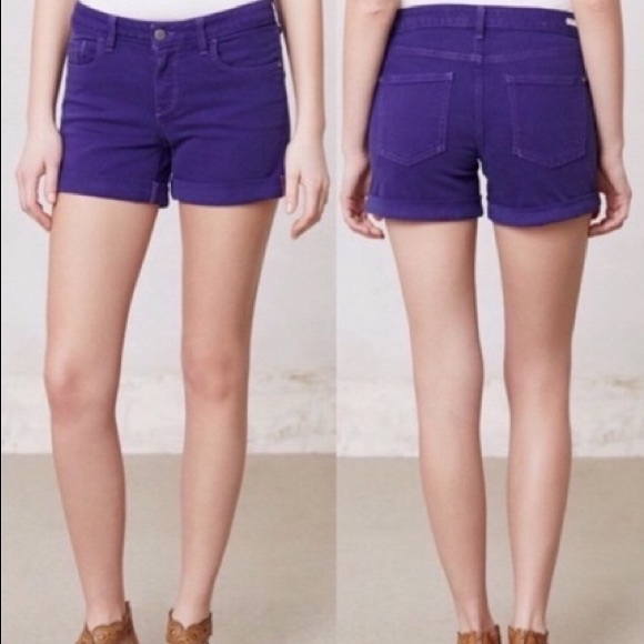 dark purple denim shorts